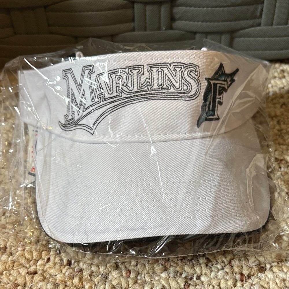White Marlins Visor Cap